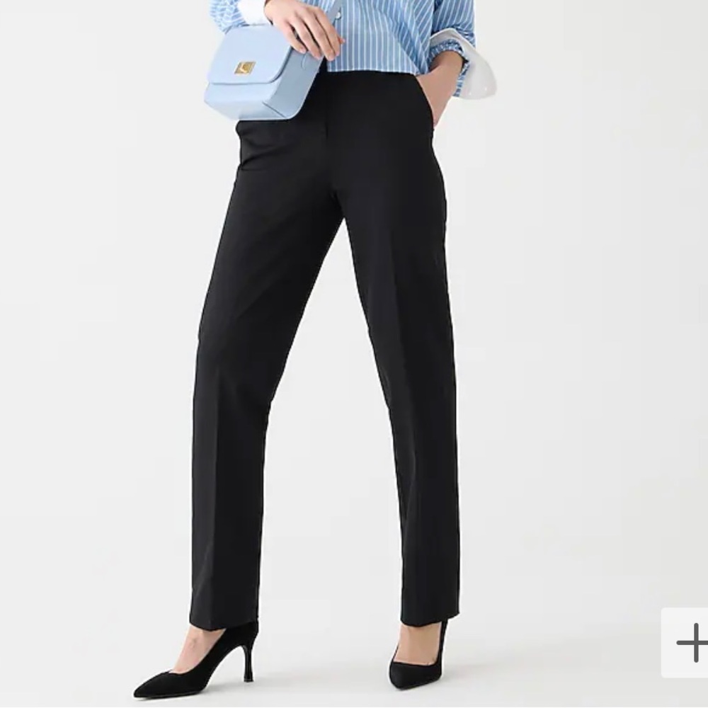 J. Crew Kate straight pant in bi-stretch cotton blend